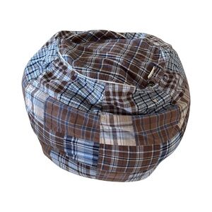 Pottery Barn Kids Plaid Patchwork Beanbag Cover